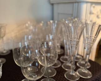 Lots of various glassware for every occasion