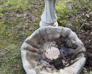 Huge cement bird bath