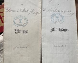 1800’s Deeds / Mortgage