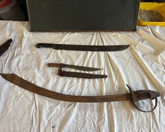 Antique knives and swords