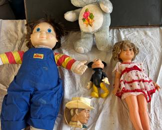 Ideal Shirley Temple Original Carebear, my buddy early Mickey Mouse