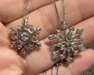 Sterling snowflake necklaces