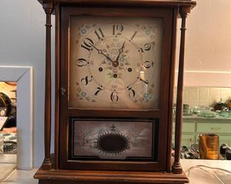 ANTIQUE CLOCK, PARTS ARE INSIDE