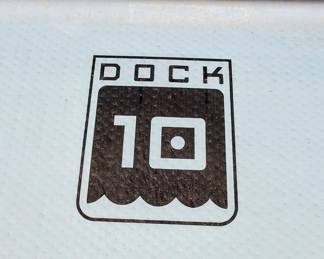 The BOTE Dock 10 classic, floating inflatable dock + swim platform. With BOTE Dock inflatable raft.