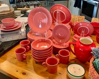 Fiestaware in flamingo pink