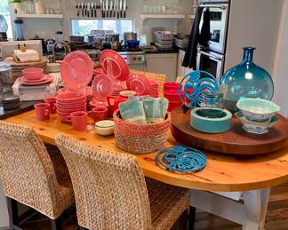 Kitchen table is attached to the island and not for sale, but the chairs and everything else is for sale.