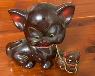 Chained Cat Figurines