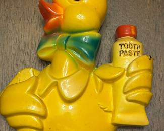 Vintage Rubber Duck Toothpaste Decor