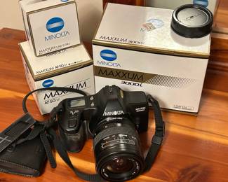 Minolta Maxxum Camera and accessories