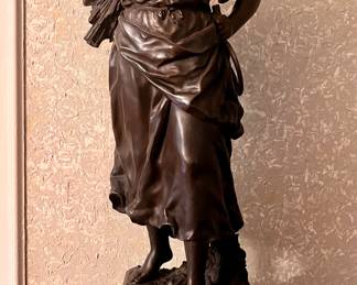 Large signed French bronze