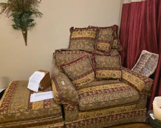 Chair big enough for 2 with matching stool