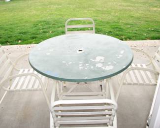 Patio table and chairs