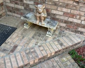Little gargoyle and bench