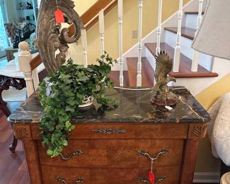 Beautiful side table with marble
Can be used as night stand or end table
3 drawers over secret drawer