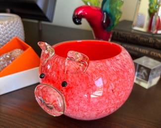 Art glass pig