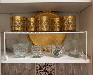 Mid century glasses, stemware