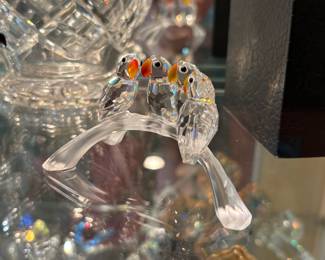 Swarovski crystal love birds