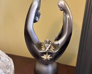 Modern nativity set