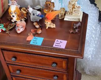 trinkets and small cabinet