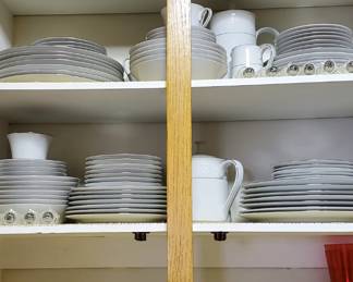 beautiful dish sets and measuring cups