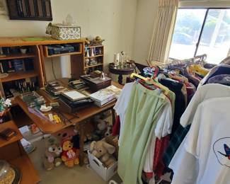 Clothes, Entertainment Unit, table, side tables, decorative display items