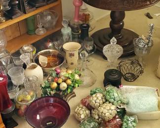Decorative glass items, rocks, & potpourri