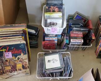 Vinyls, cassettes, DVDs, & Video Cassets/VCR tapes