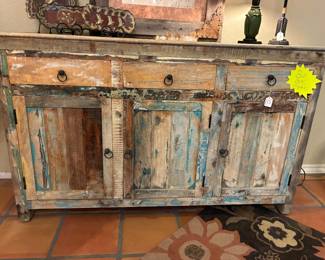 rustic buffet