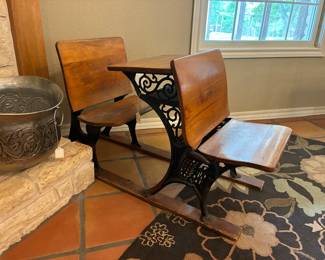 antique school desks