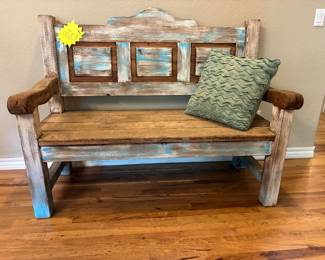 rustic primitive bench