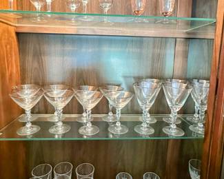 Crystal stemware and mugs