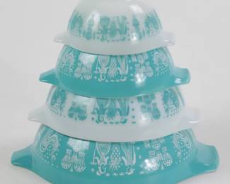 VTG Pyrex Butterprint Set of 4 Nesting mixing bowls