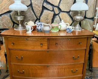 Vintage Tiger Oak Dresser