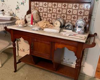Marble top washstand