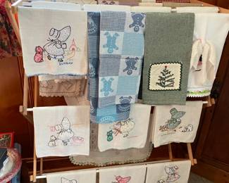 Embroidered tea towels