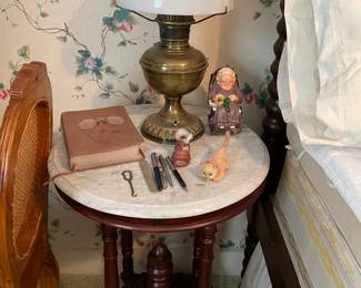 Marble top side table