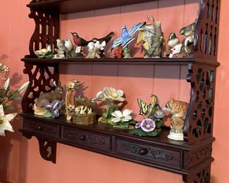 Shelf with figurines