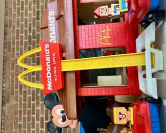 Vintage McDonald's restaurant playset; Vintage Mickey Mouse
