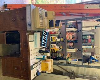 Desk, cash register