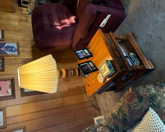 Side table with lamp