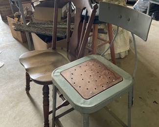 Vintage metal chairs