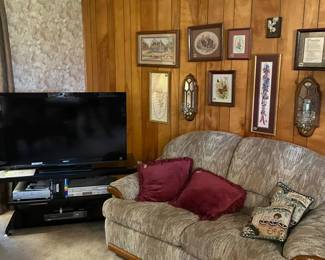 Sofa, TV, Wall art