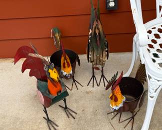 Metal chickens
