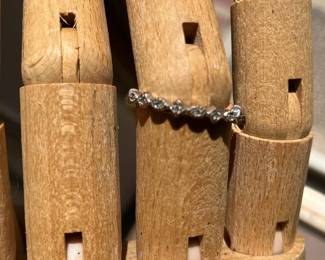 Rose and white gold band