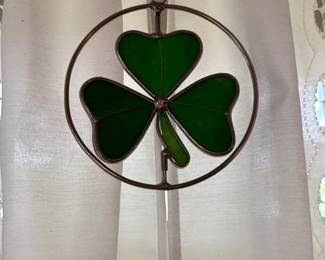 Stained Glass Clover Leaf