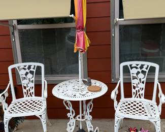 Yard art, patio set