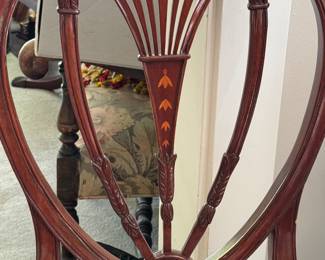 Close up of chair back