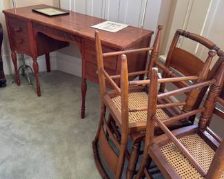 Ladies Desk, Barback Chairs