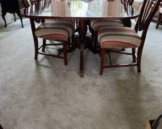 Hickory Chair Dining Table Also 12 Hickory Chair Hepplewhite Chairs,