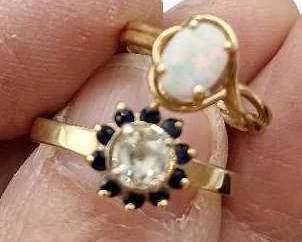 Diamond And Sapphire Ring, Opal Ring